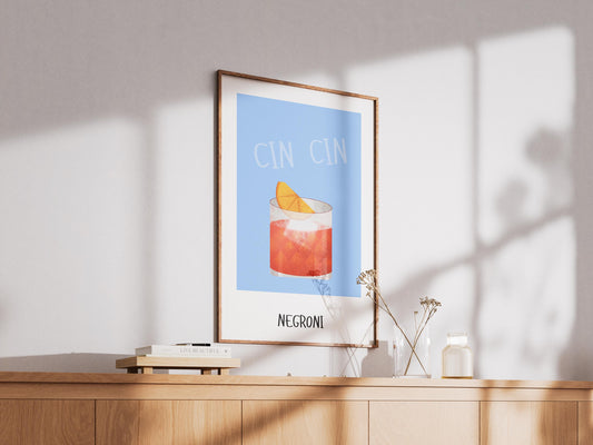 Negroni Cocktail Print