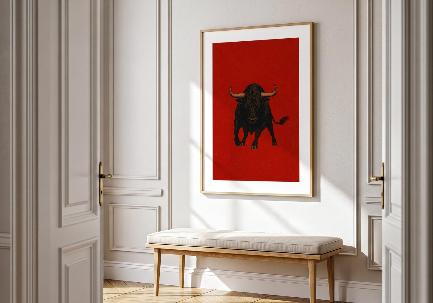 Toro art print inspired by Andalusian culture and Spanish design aesthetics