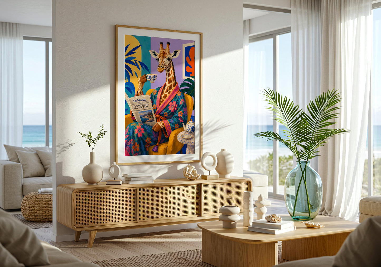 Maximalist animal wall art inspired by French café mornings and slow living.