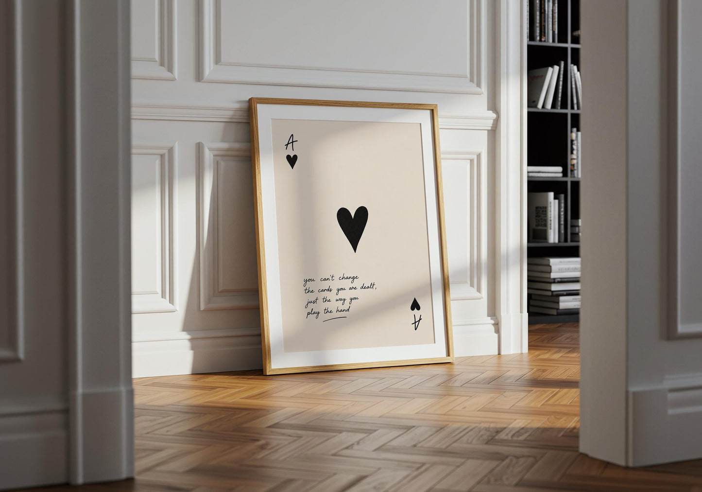 Elegant Ace of Spades poster for bedrooms and home offices.