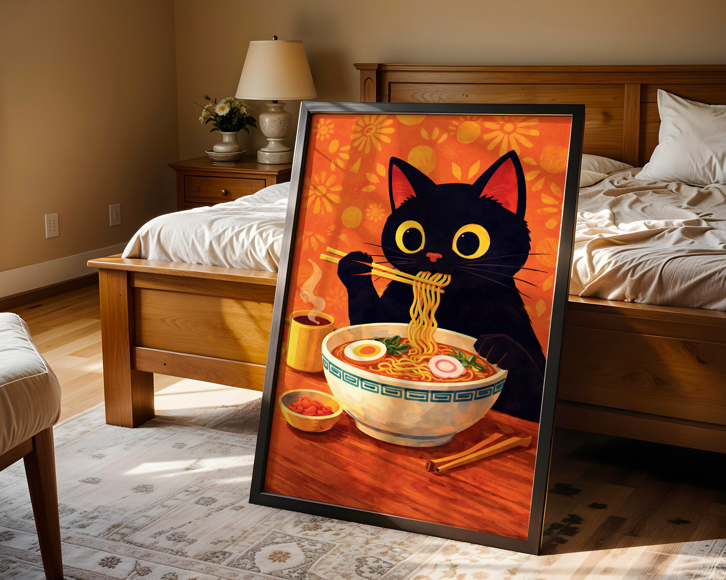 Black Cat Ramen Poster