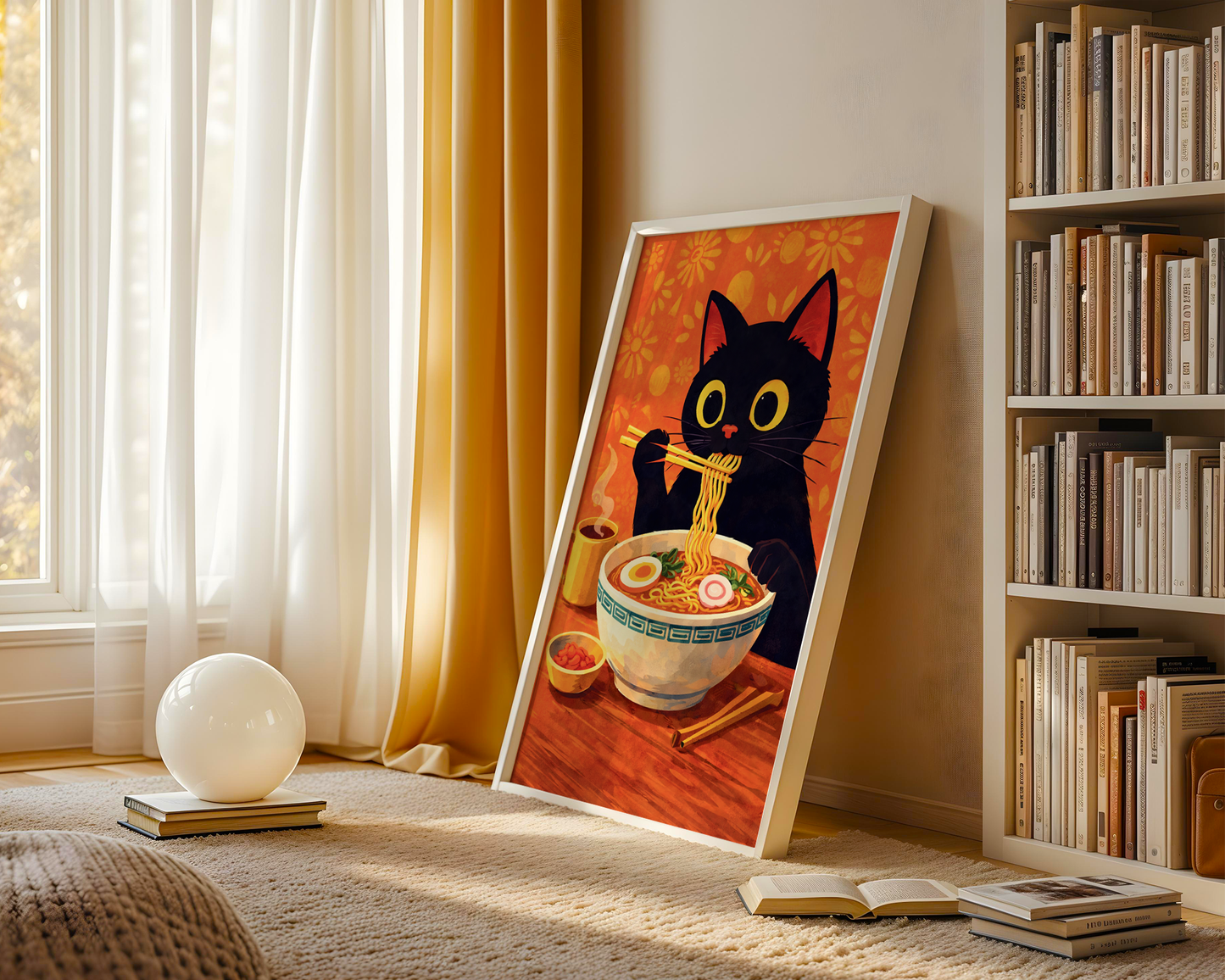 Black Cat Ramen Poster