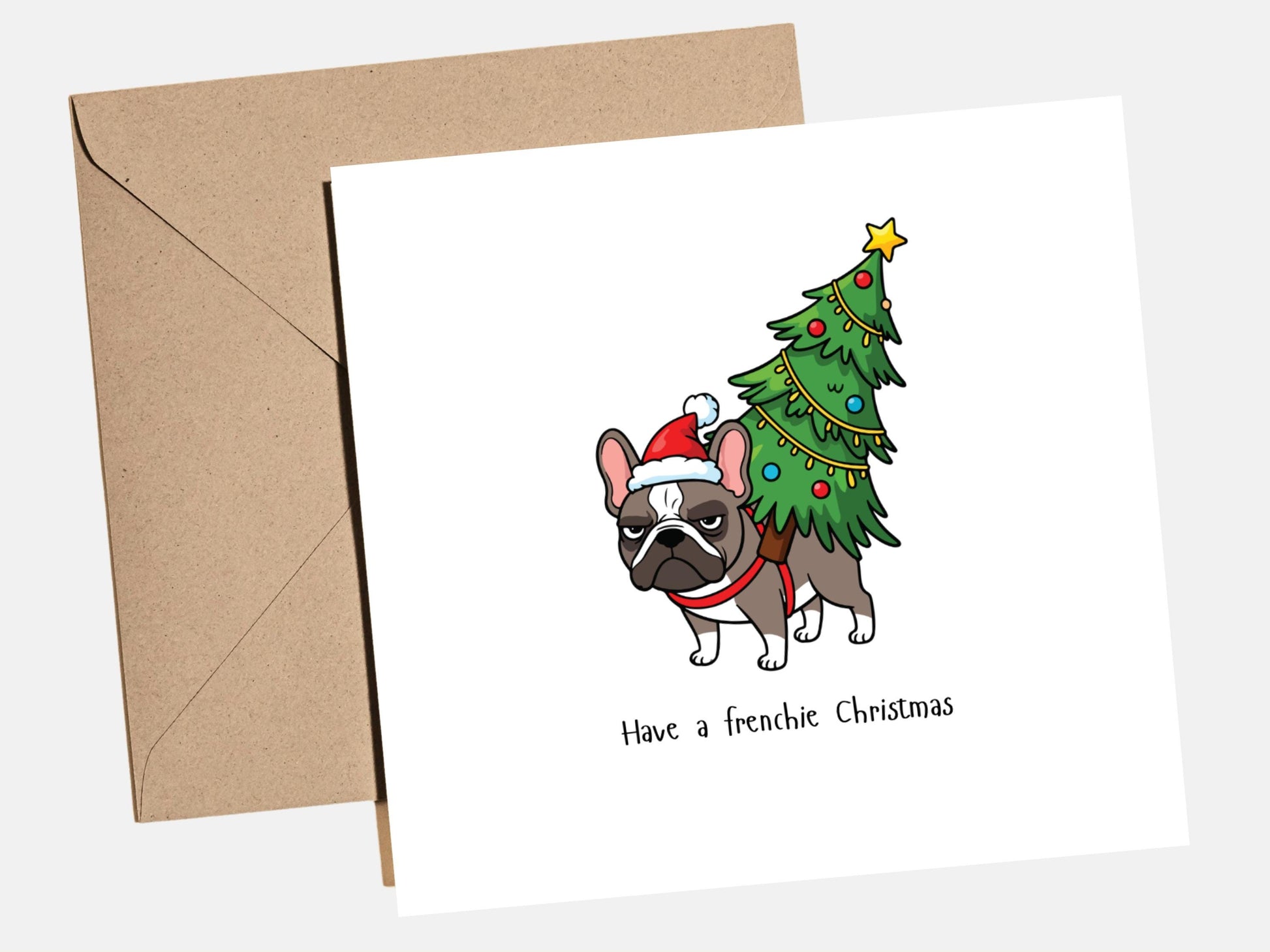 French Bulldog Christmas Card, Funny French Bulldog Christmas Card ‚Äì Perfect Gift for Dog Lovers!