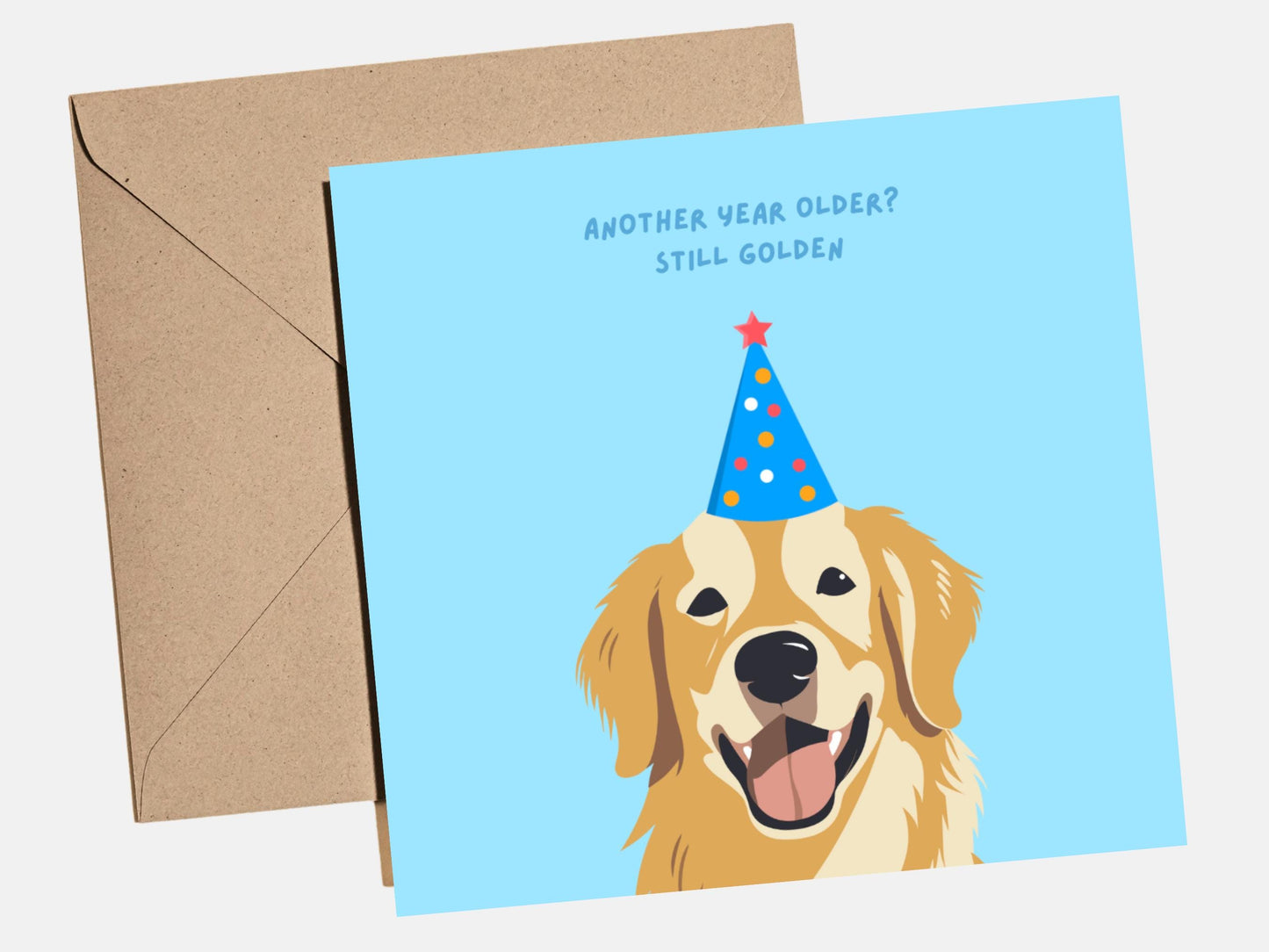 Golden Retriever Birthday Card, Dog Lover Birthday Card, Cute Dog Card, Dog Lover Gifts