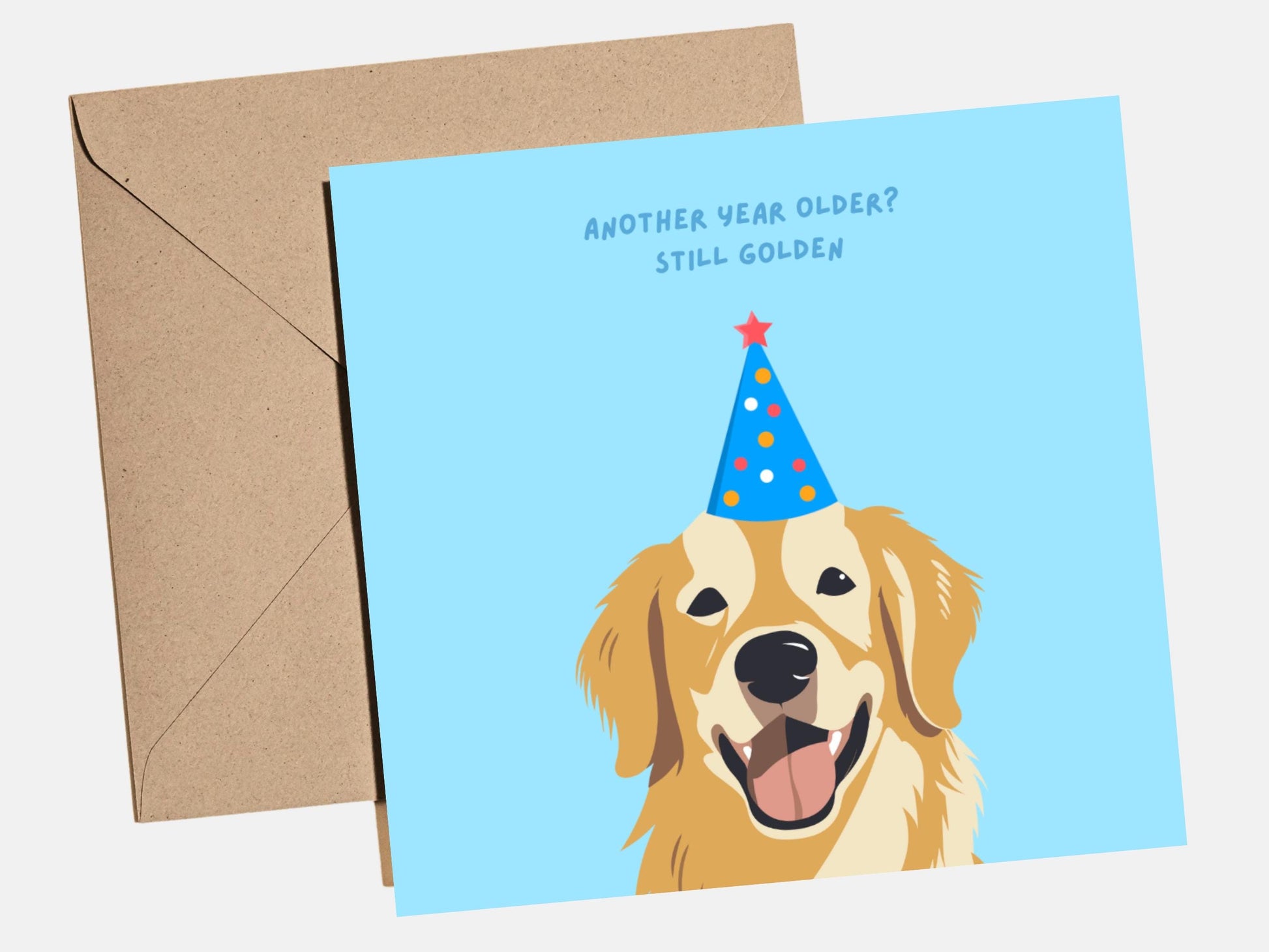 Golden Retriever Birthday Card, Dog Lover Birthday Card, Cute Dog Card, Dog Lover Gifts