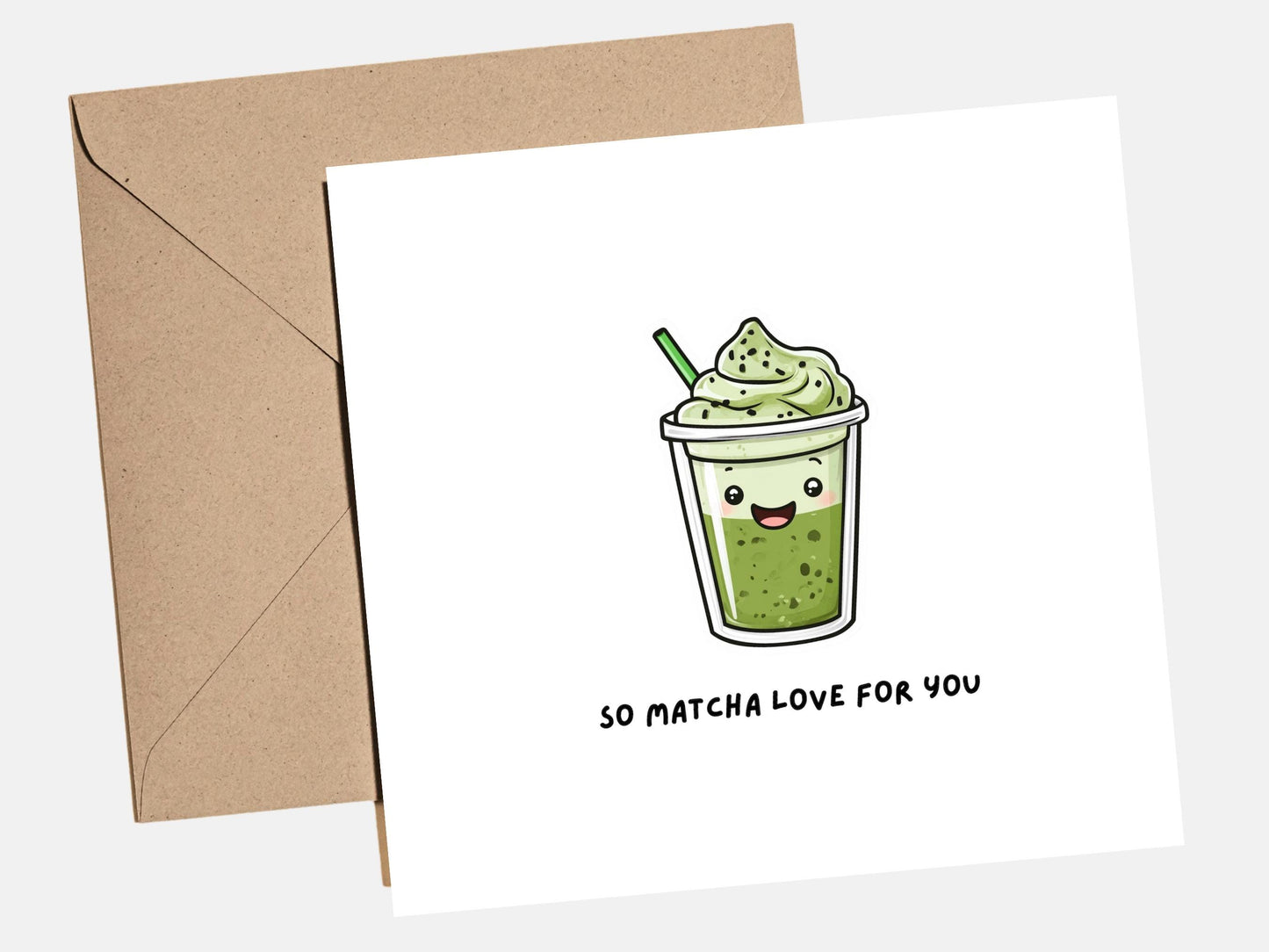 Anniversary "So Matcha Love" Card - Anniversary Card or Valentines Card for him, her, husband, wife, boyfriend, girlfriend
