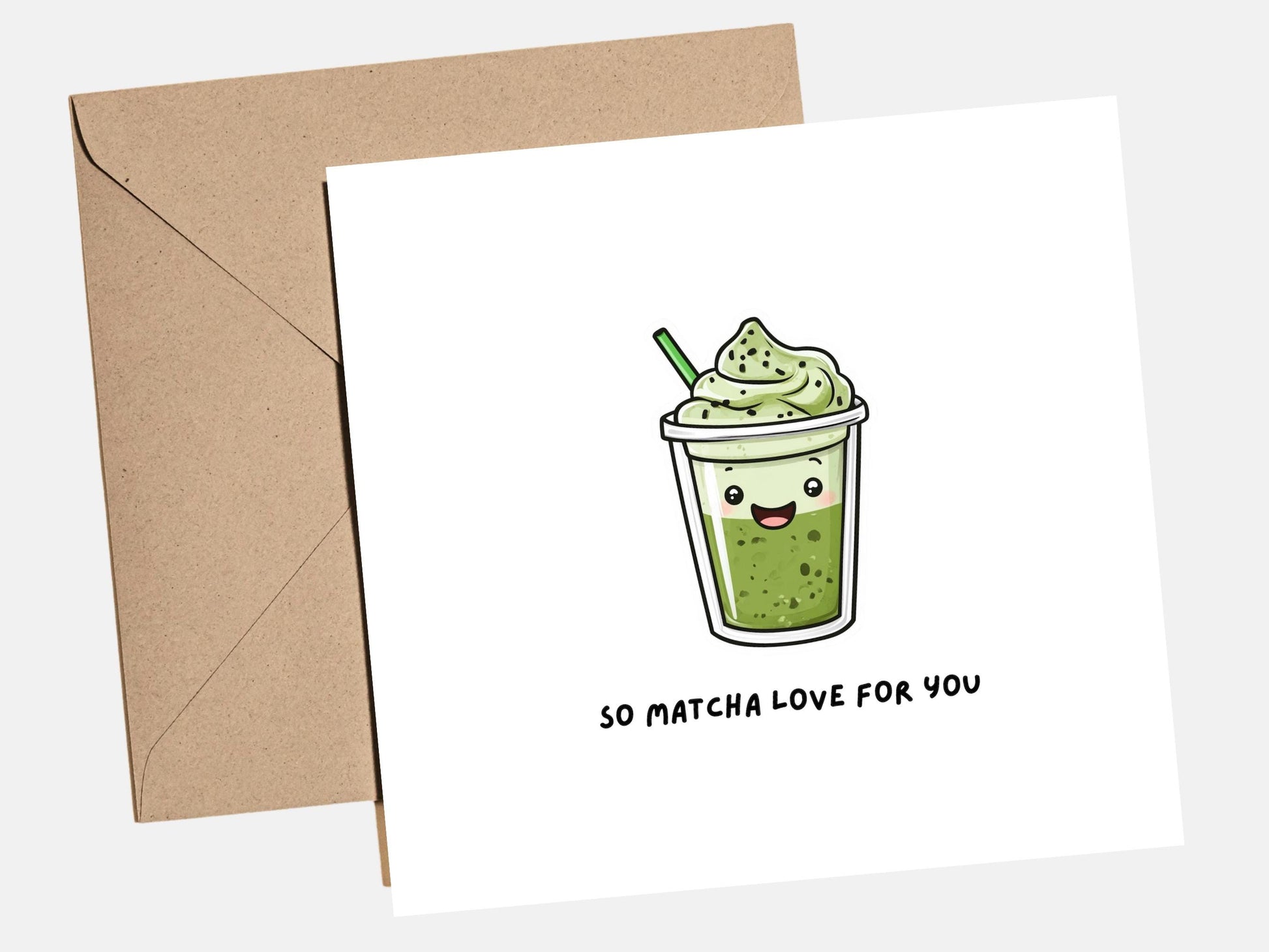 Anniversary "So Matcha Love" Card - Anniversary Card or Valentines Card for him, her, husband, wife, boyfriend, girlfriend