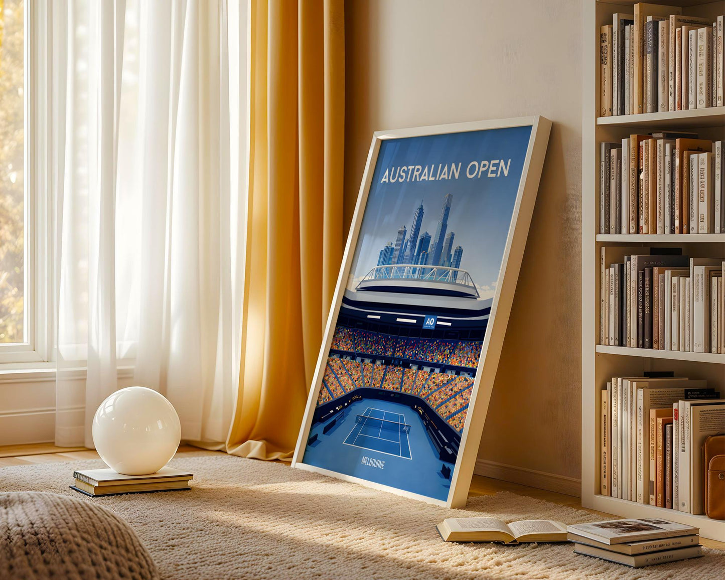 Australian Open Tennis Poster - Rod Laver Arena - Grand Slam Tennis Art - Tennis Gifts - Grand slam posters, tennis poster, tennis wall art
