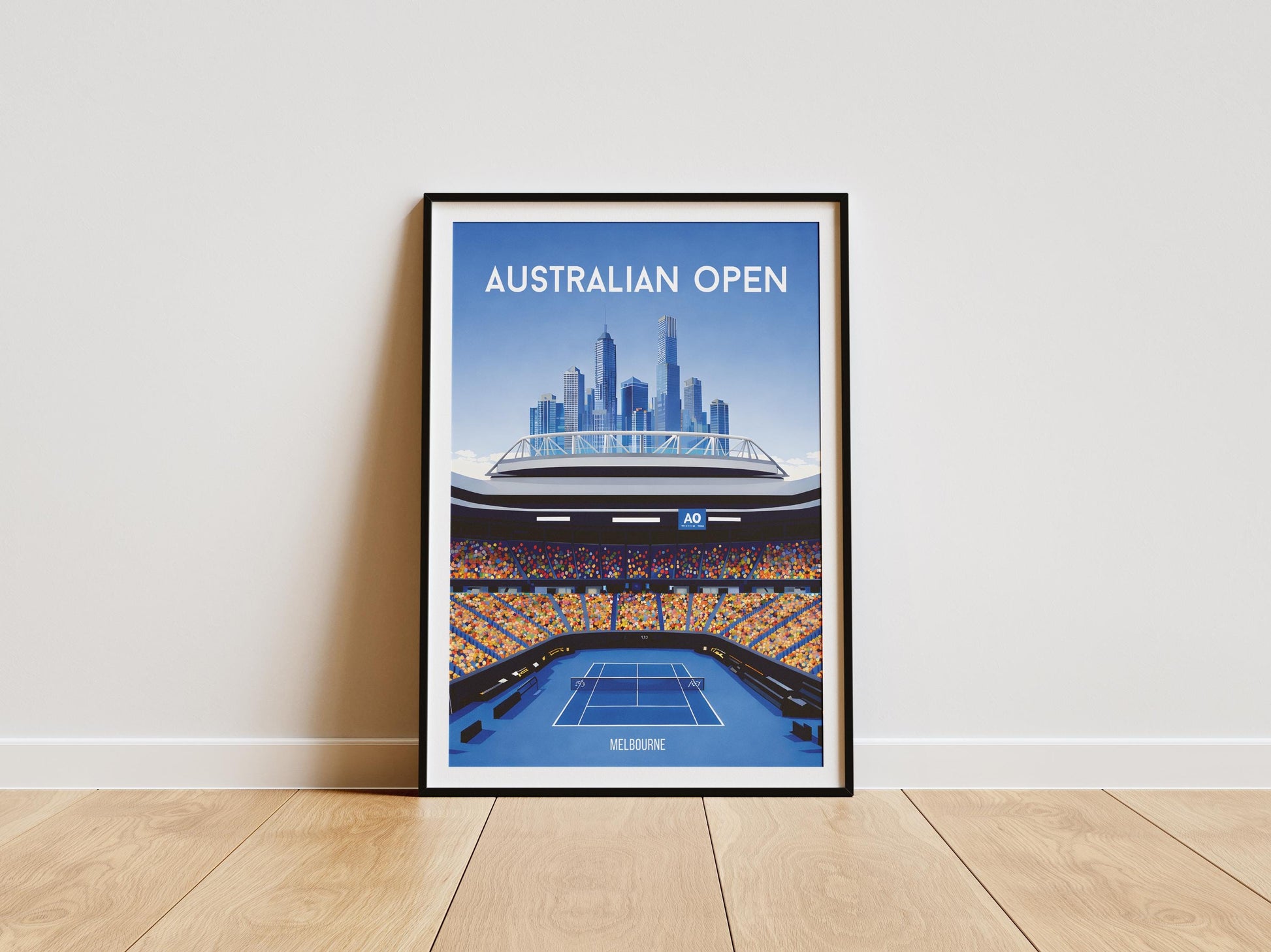 Australian Open Tennis Poster - Rod Laver Arena - Grand Slam Tennis Art - Tennis Gifts - Grand slam posters, tennis poster, tennis wall art