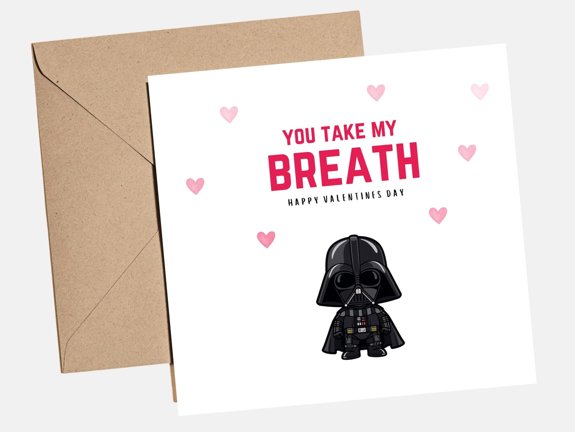 Funny Star Wars Valentine‚Äôs Card ‚Äì You Take My Breath Card ‚Äì Nerdy Valentine for Boyfriend Girlfriend Husband Wife - funny valentines card