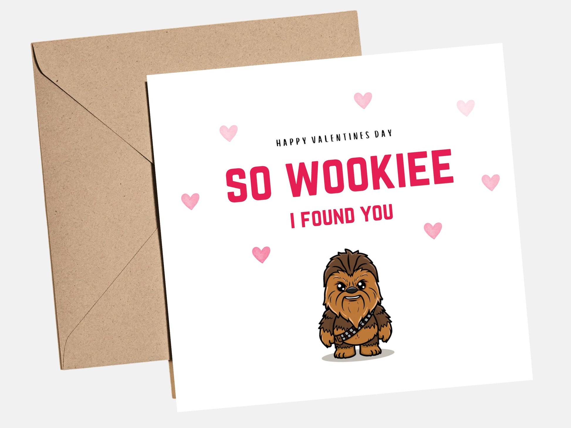 Funny Valentine‚Äôs Day card with sci-fi creature pun text, playful movie inspired love card for him or her