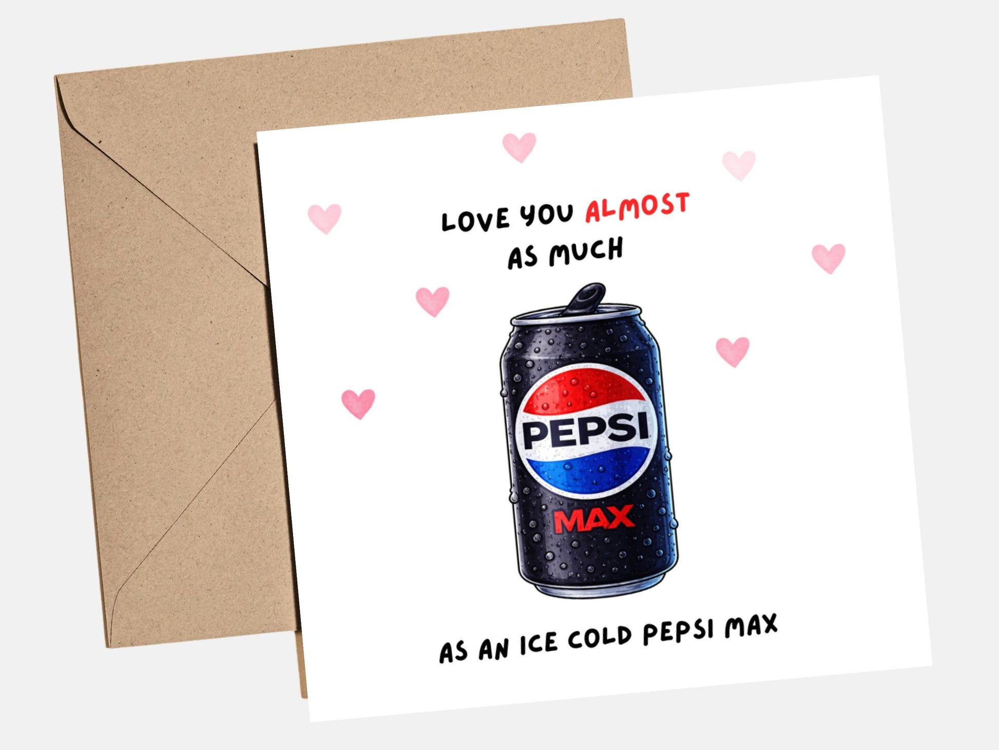 Funny Pepsi Max Anniversary Card for Boyfriend, Girlfriend, Husband or Wife