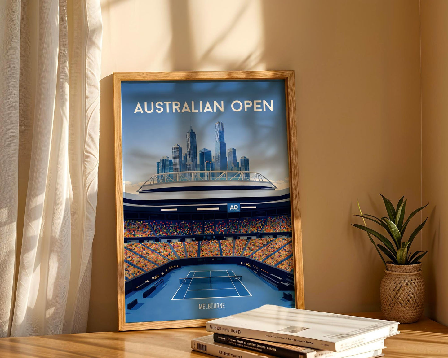 Australian Open Tennis Poster - Rod Laver Arena - Grand Slam Tennis Art - Tennis Gifts - Grand slam posters, tennis poster, tennis wall art