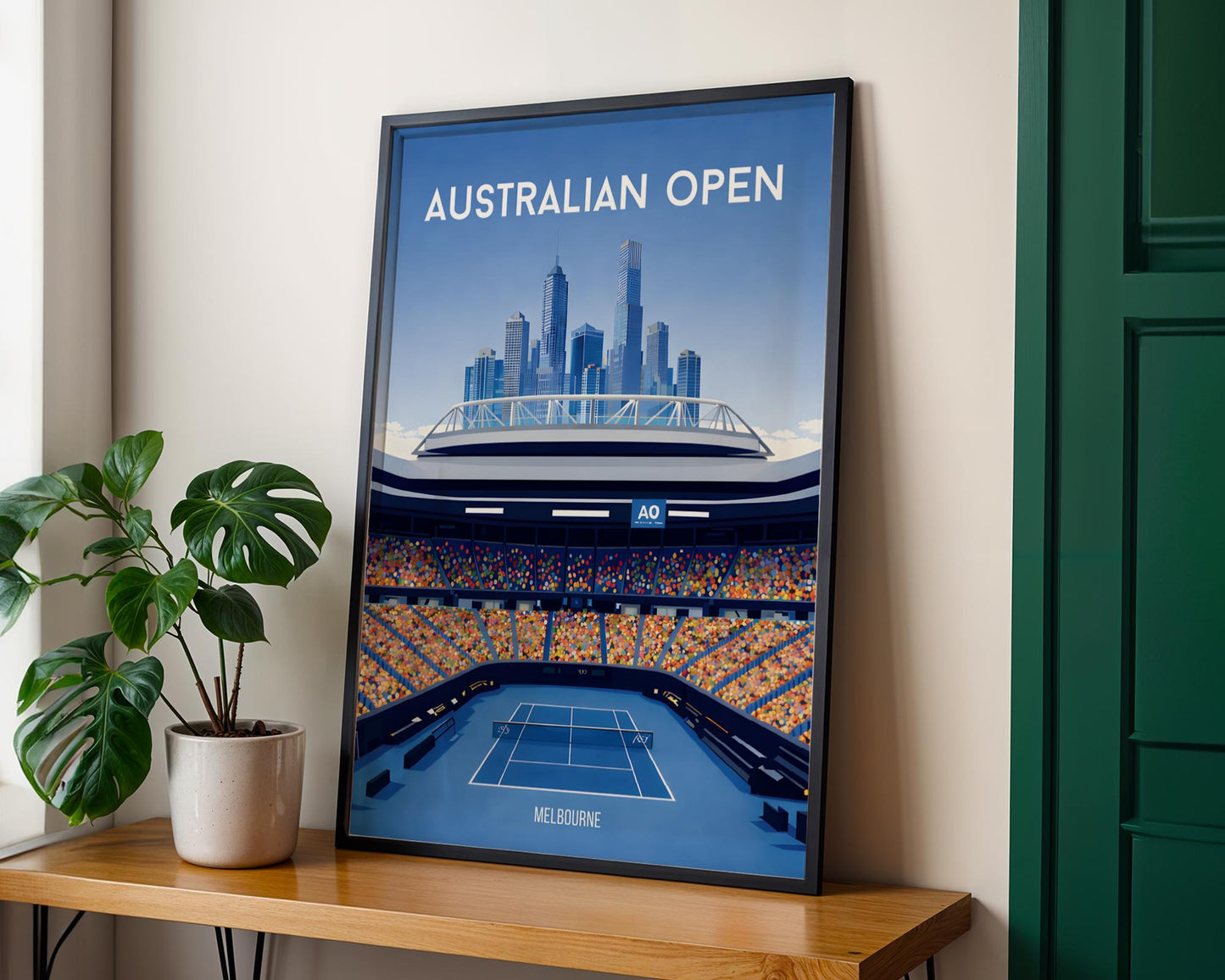 Australian Open Tennis Poster - Rod Laver Arena - Grand Slam Tennis Art - Tennis Gifts - Grand slam posters, tennis poster, tennis wall art