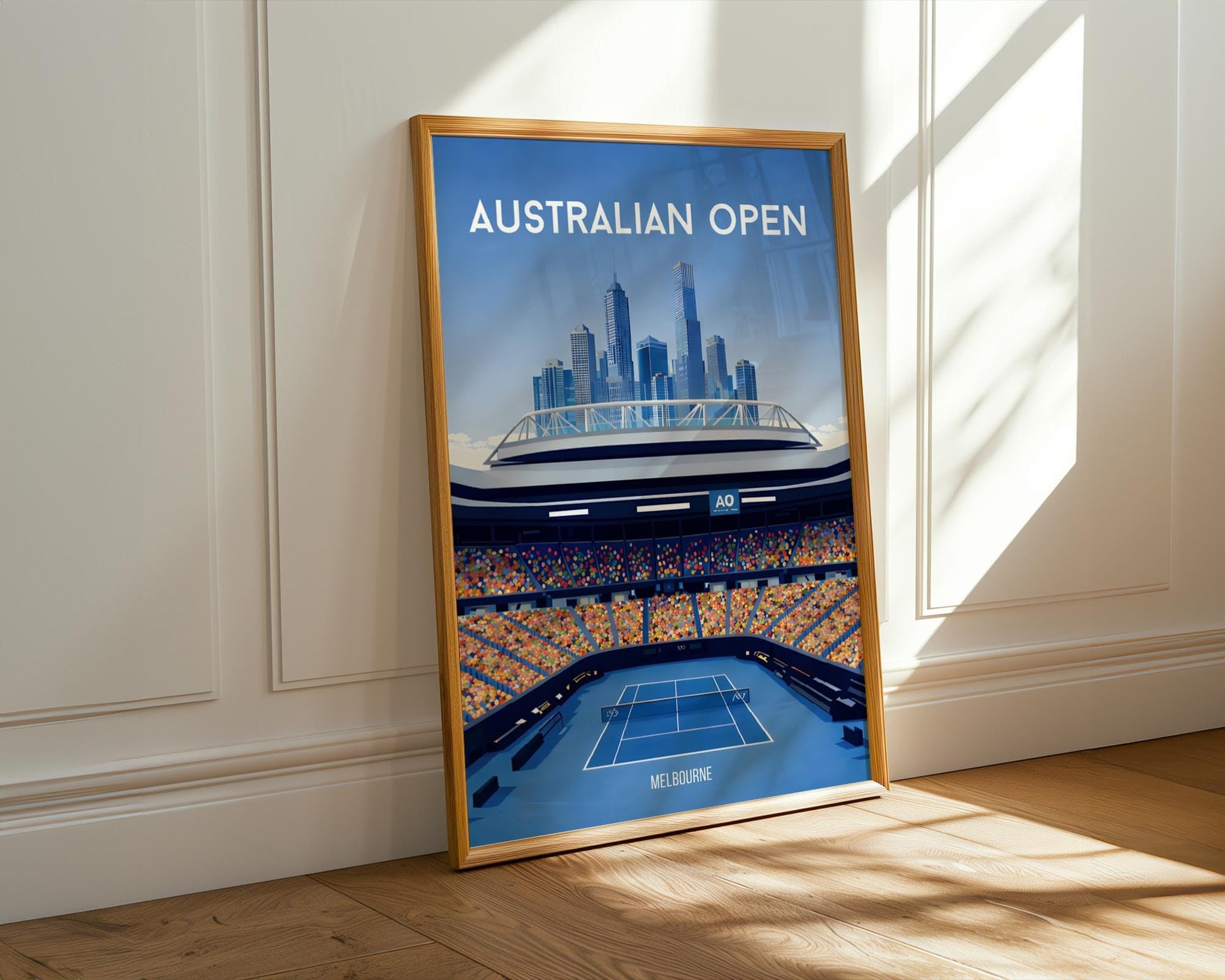 Australian Open Tennis Poster - Rod Laver Arena - Grand Slam Tennis Art - Tennis Gifts - Grand slam posters, tennis poster, tennis wall art