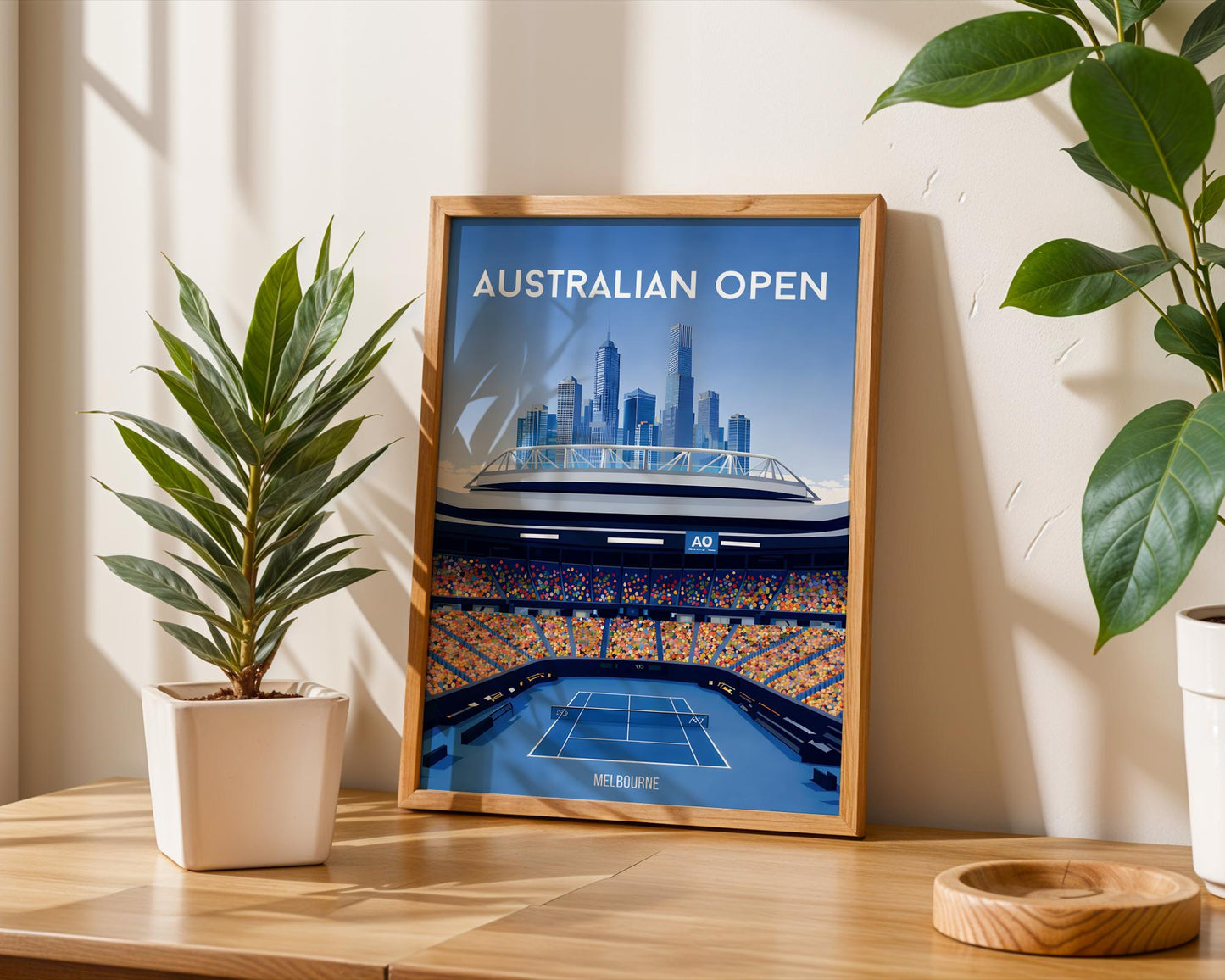 Australian Open Tennis Poster - Rod Laver Arena - Grand Slam Tennis Art - Tennis Gifts - Grand slam posters, tennis poster, tennis wall art