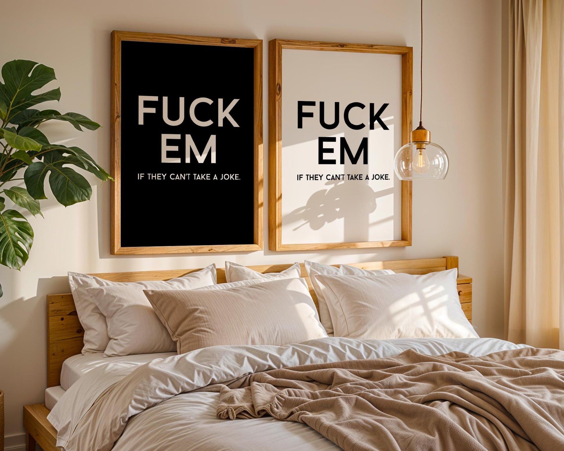 Fuck em if they can't take a joke - Rude Wall Art - swear word print, swear word poster, funny wall art, funny prints, swearing prints