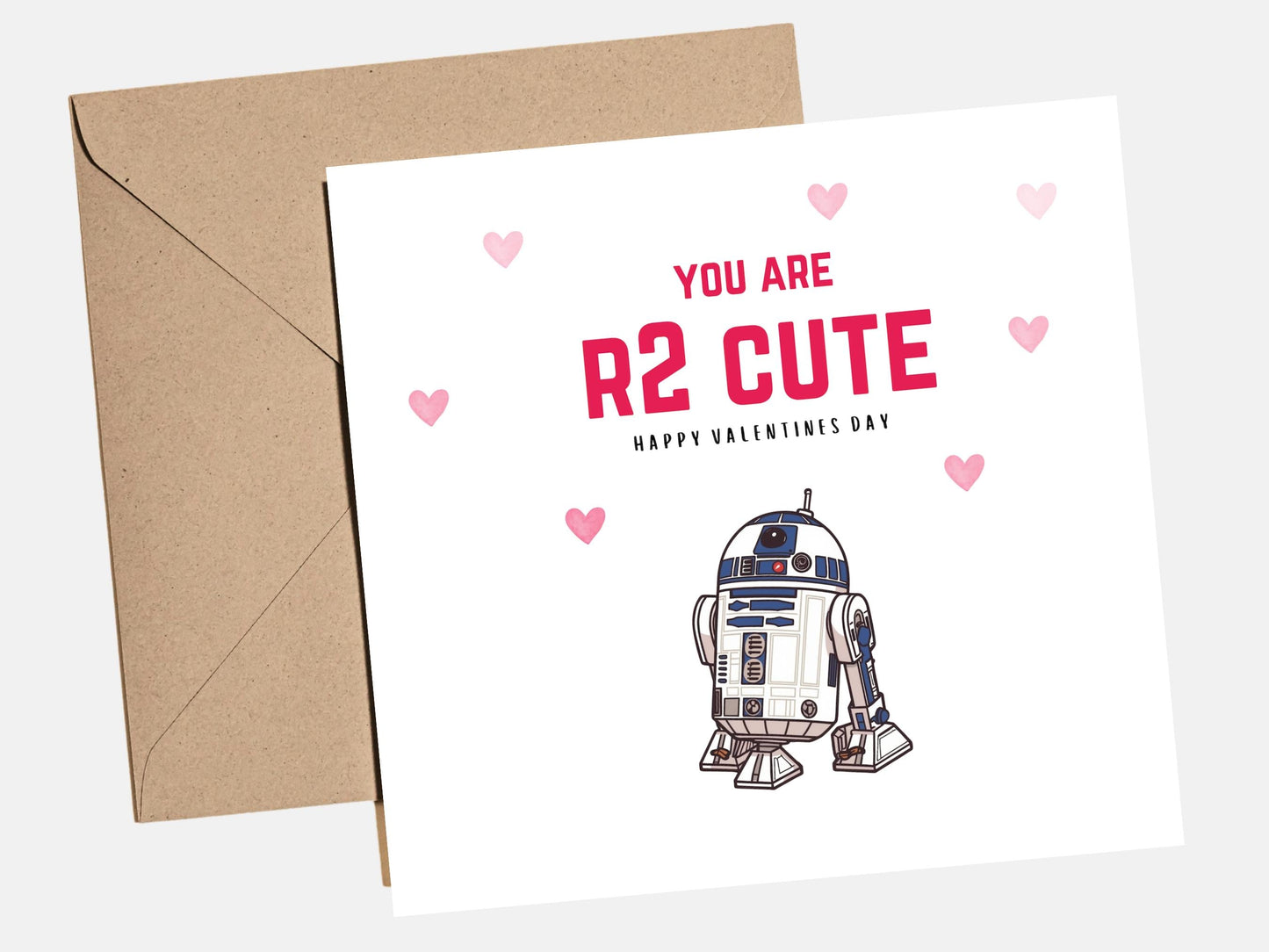 Starwars Valentines "You R2 Cute" card for husband, boyfriend, him, her - starwars gifts, R2D2 card, funny valentines card, star wars card