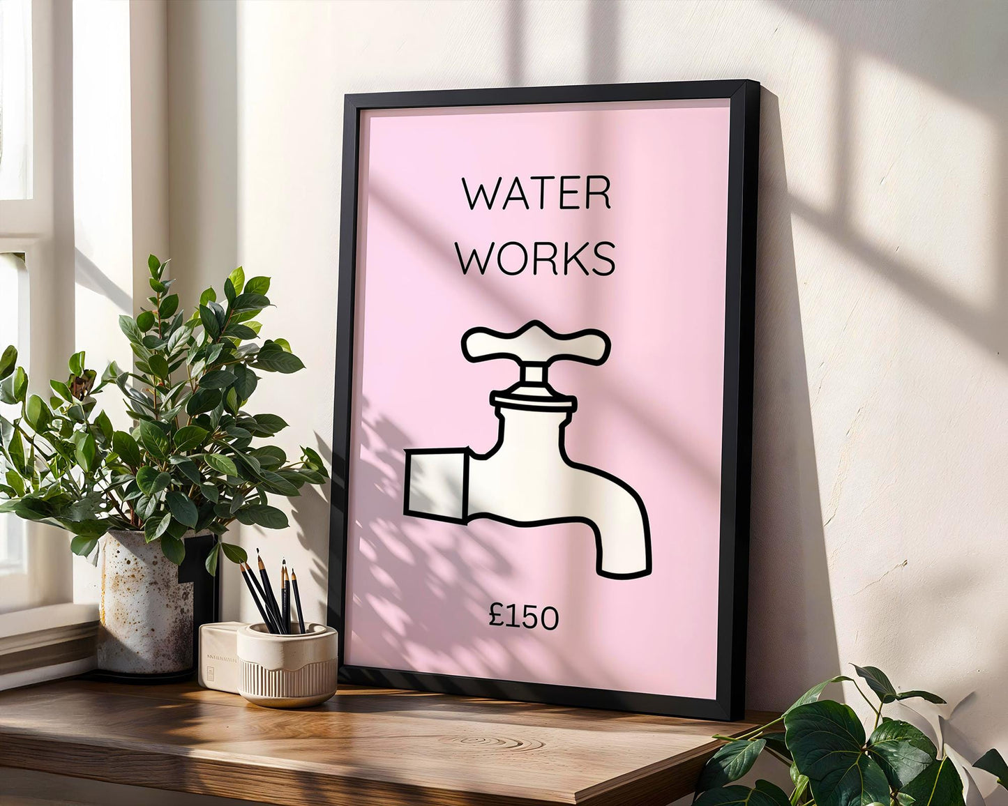 Toilet Wall Art Print ‚Äì ‚ÄúWater Works‚Äù Minimalist Bathroom Decor