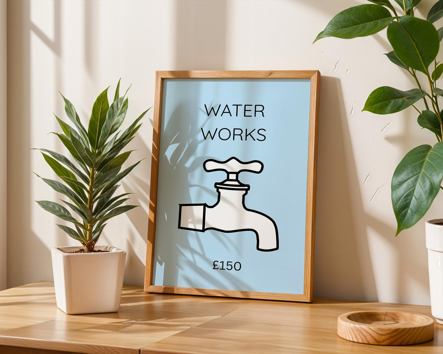Toilet Wall Art Print ‚Äì ‚ÄúWater Works‚Äù Minimalist Bathroom Decor