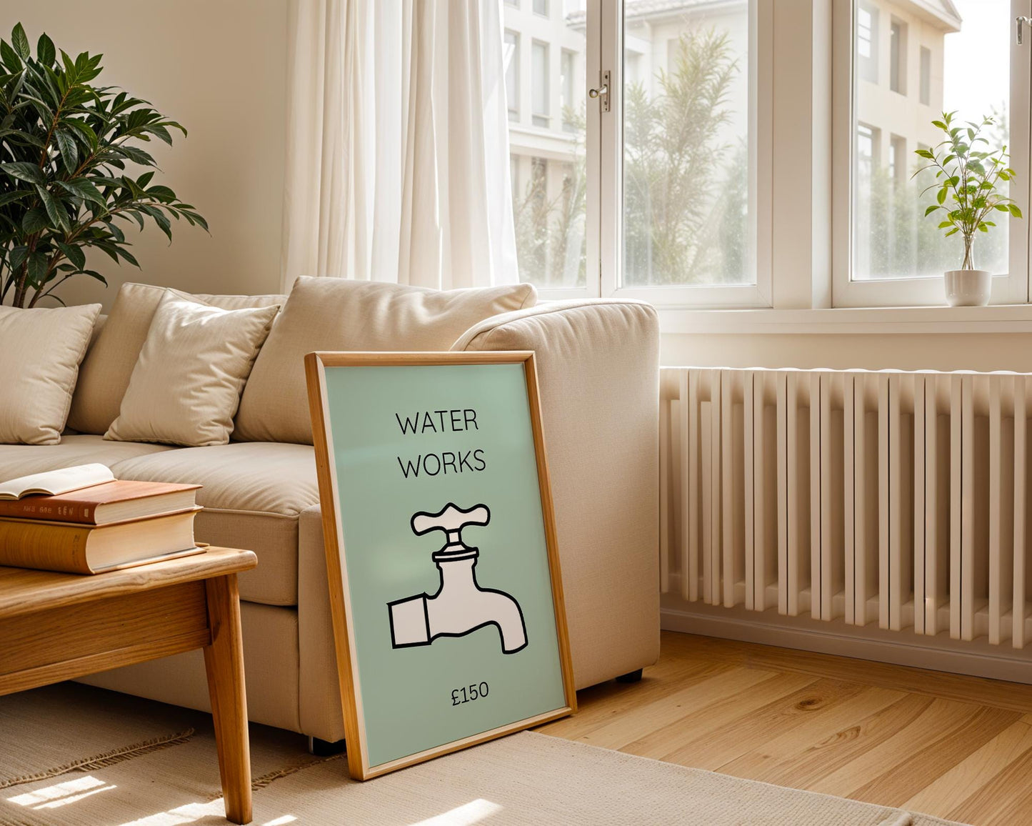 Toilet Wall Art Print ‚Äì ‚ÄúWater Works‚Äù Minimalist Bathroom Decor