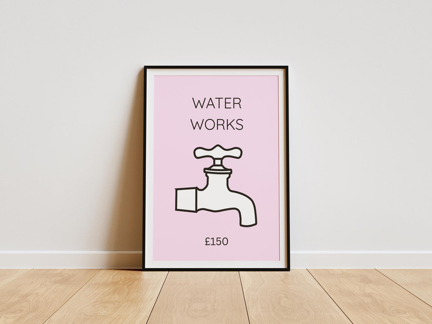 Toilet Wall Art Print ‚Äì ‚ÄúWater Works‚Äù Minimalist Bathroom Decor