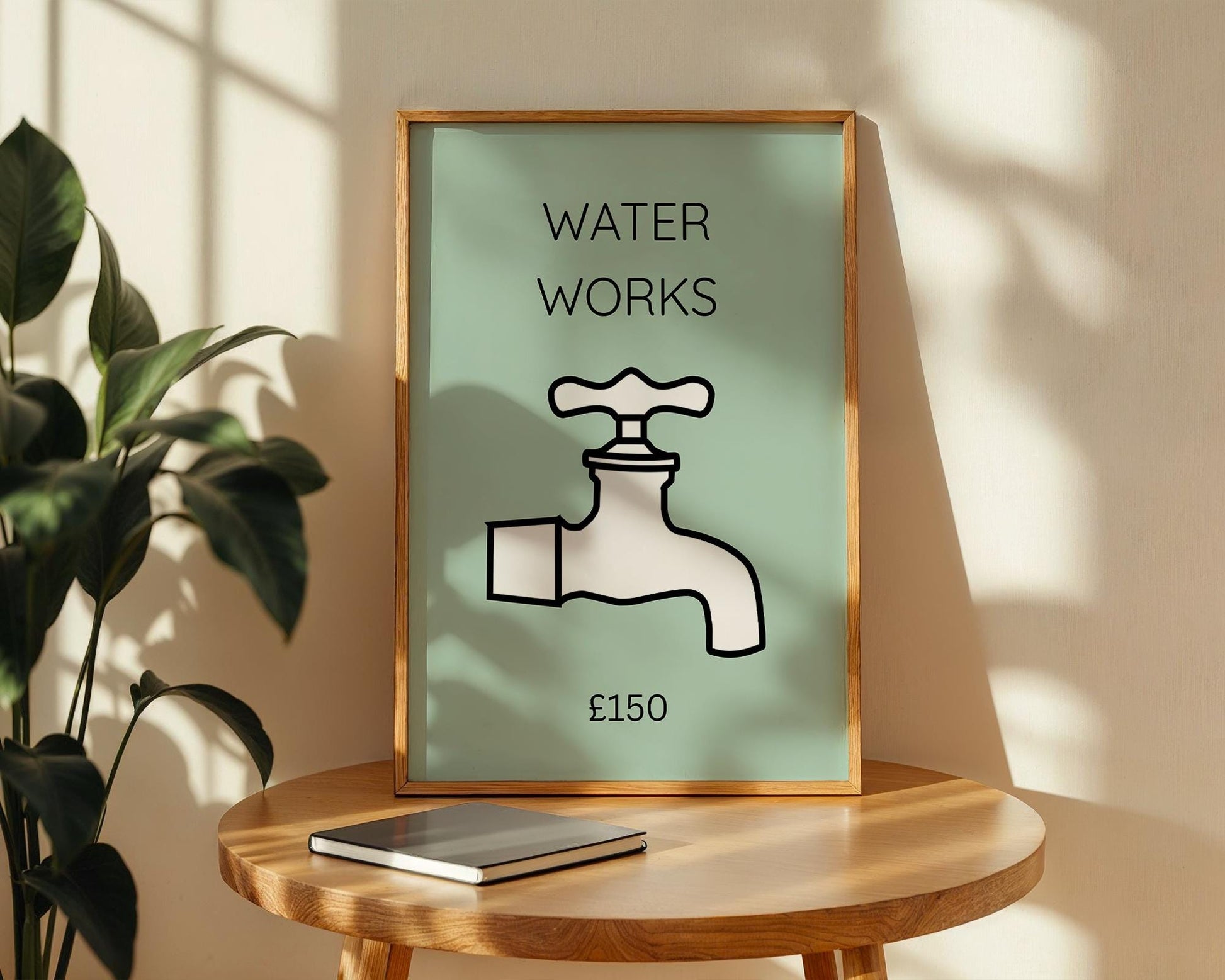 Toilet Wall Art Print ‚Äì ‚ÄúWater Works‚Äù Minimalist Bathroom Decor