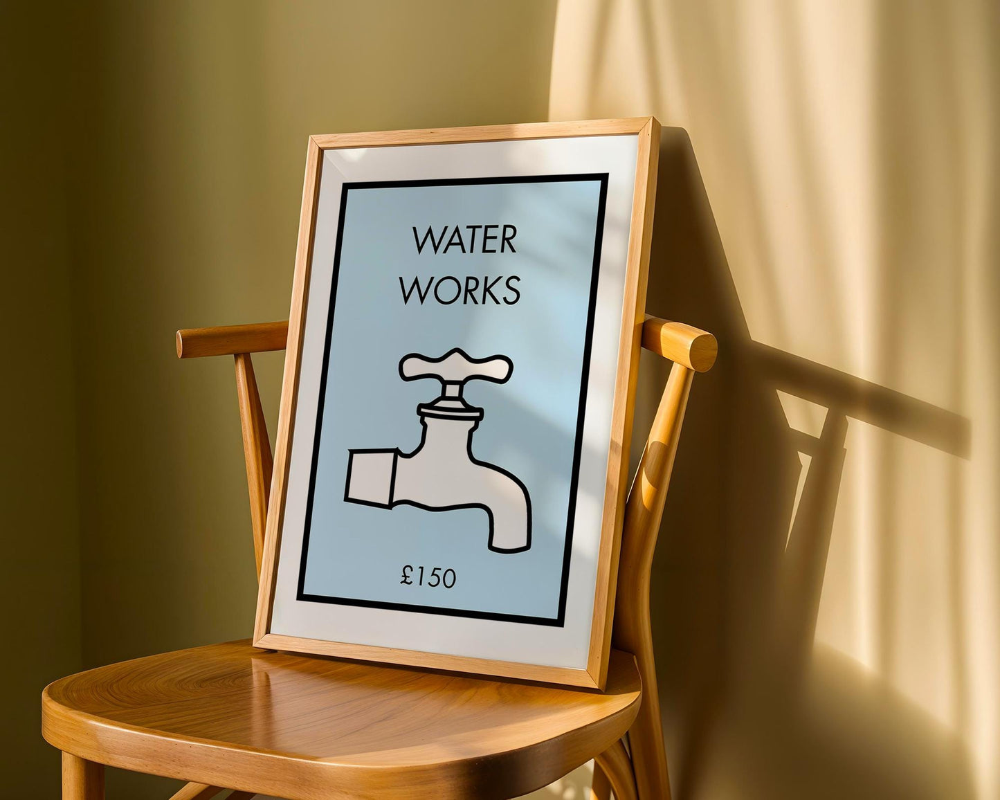 Bathroom Sign Print ‚Äì ‚ÄúWater Works‚Äù Modern Typography Wall Art
