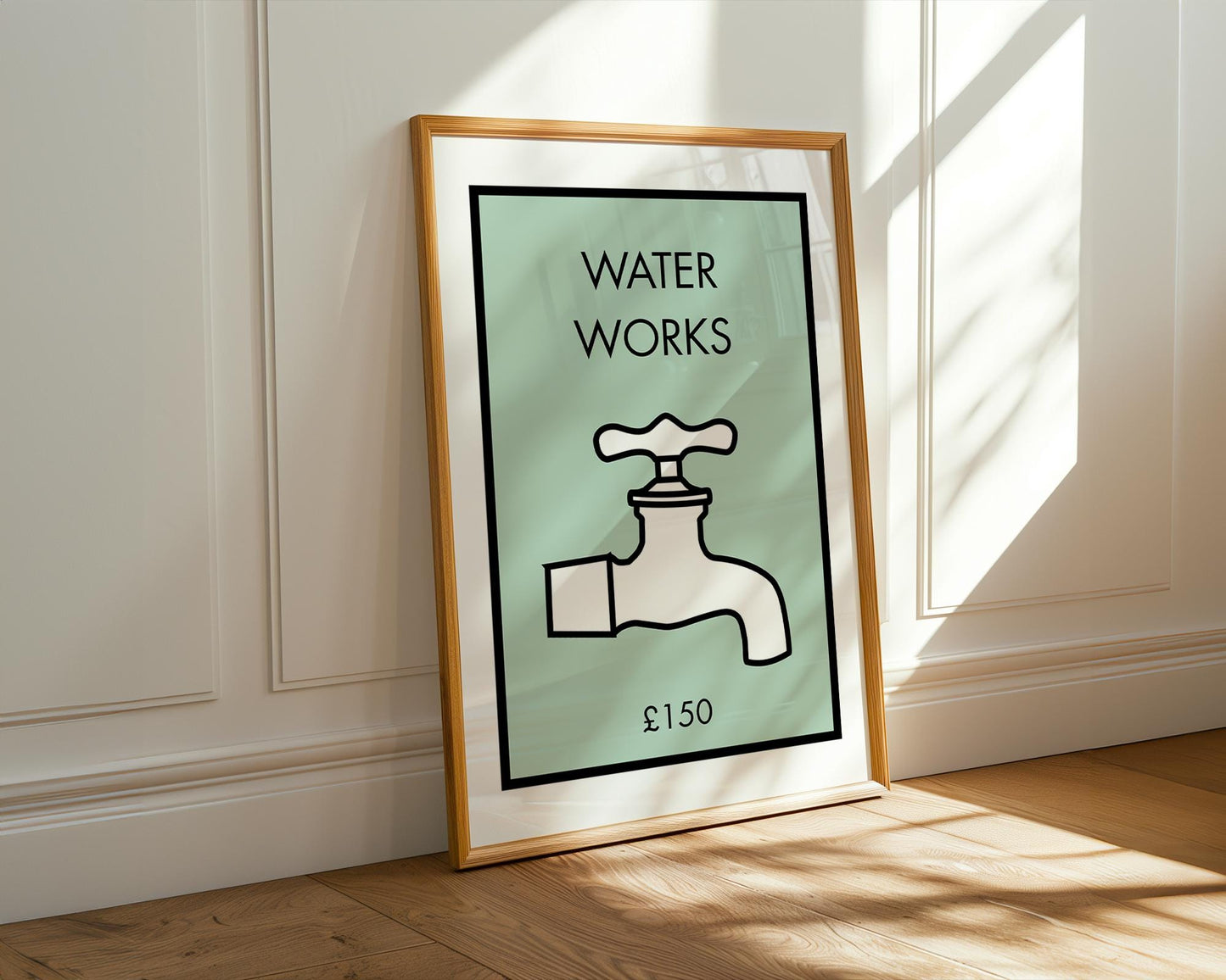 Bathroom Sign Print ‚Äì ‚ÄúWater Works‚Äù Modern Typography Wall Art