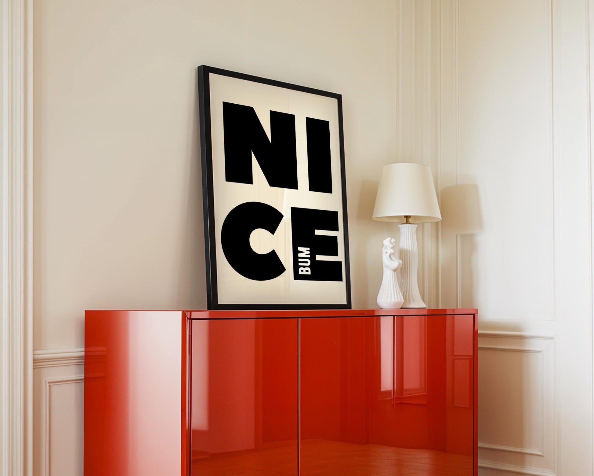 Nice Bum Print - Cheeky Bathroom Print