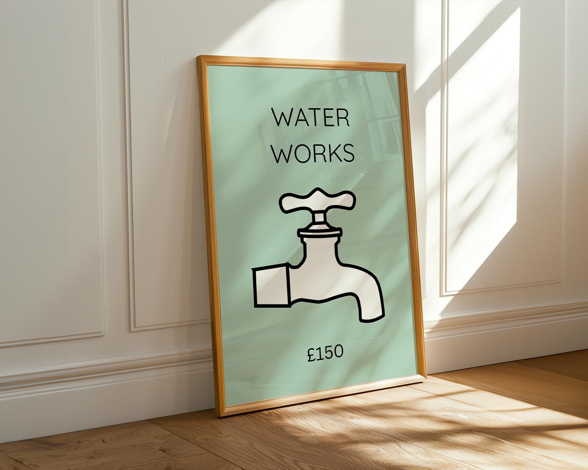 Toilet Wall Art Print ‚Äì ‚ÄúWater Works‚Äù Minimalist Bathroom Decor