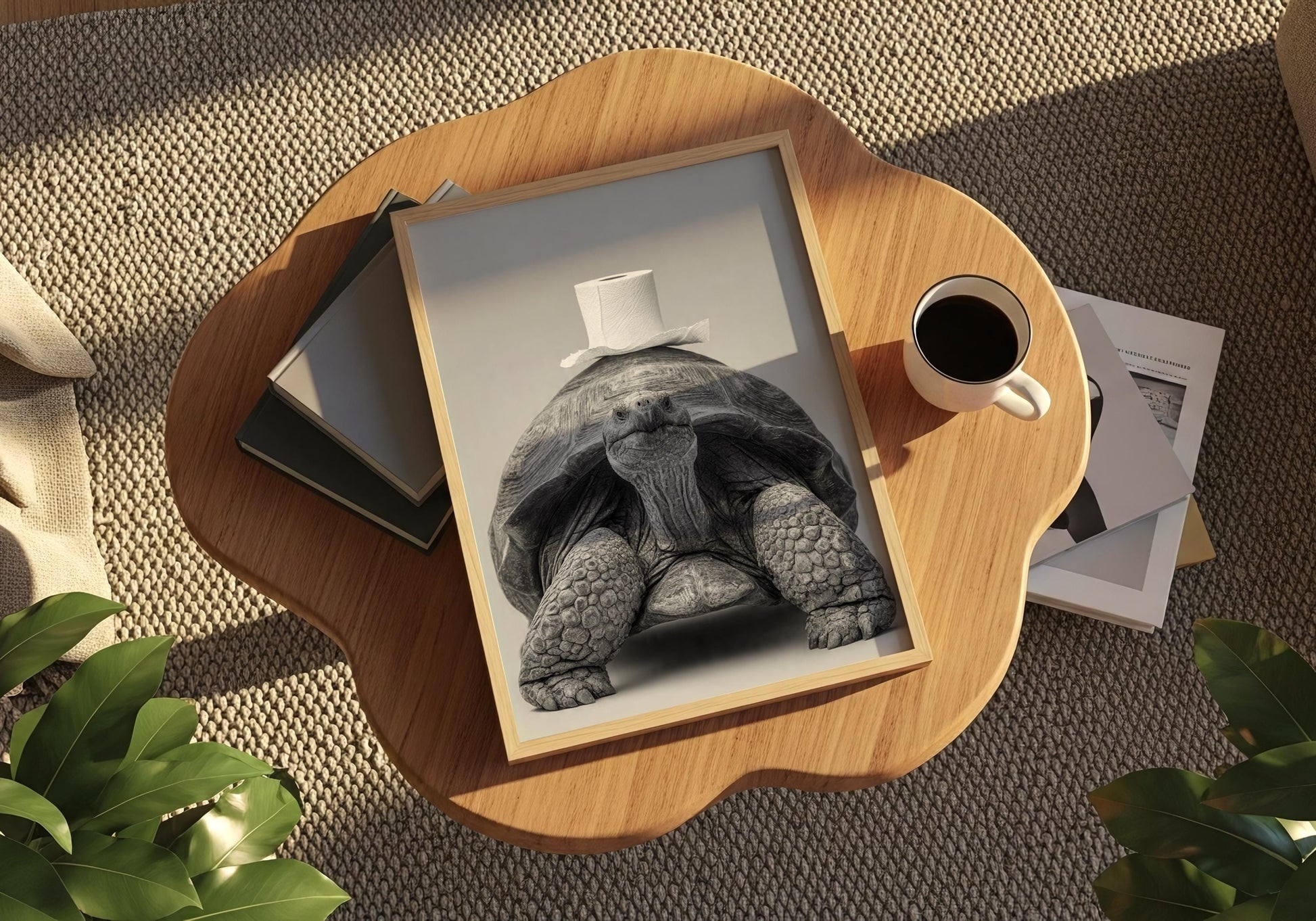Funny Tortoise Bathroom Wall Art - Whimsical Turtle Toilet Paper Print, Cute Animal Bathroom Decor, Quirky Toilet Poster, Unique Gift
