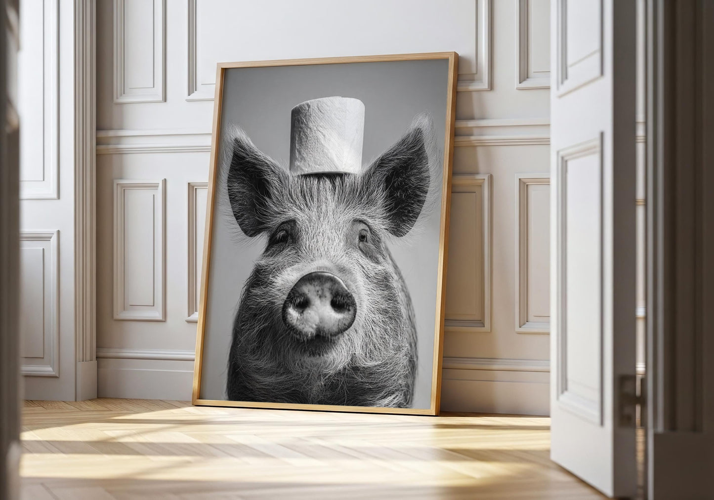 Pig Wall Art - Funny Pig Print - Farmhouse Decor Lovers