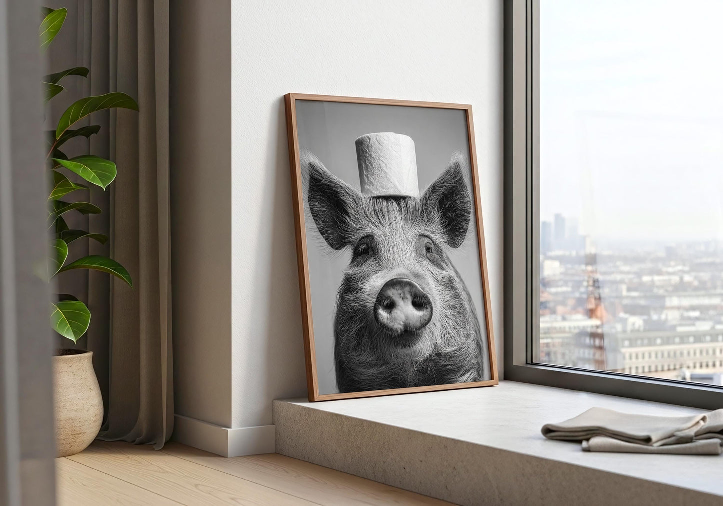 Pig Wall Art - Funny Pig Print - Farmhouse Decor Lovers