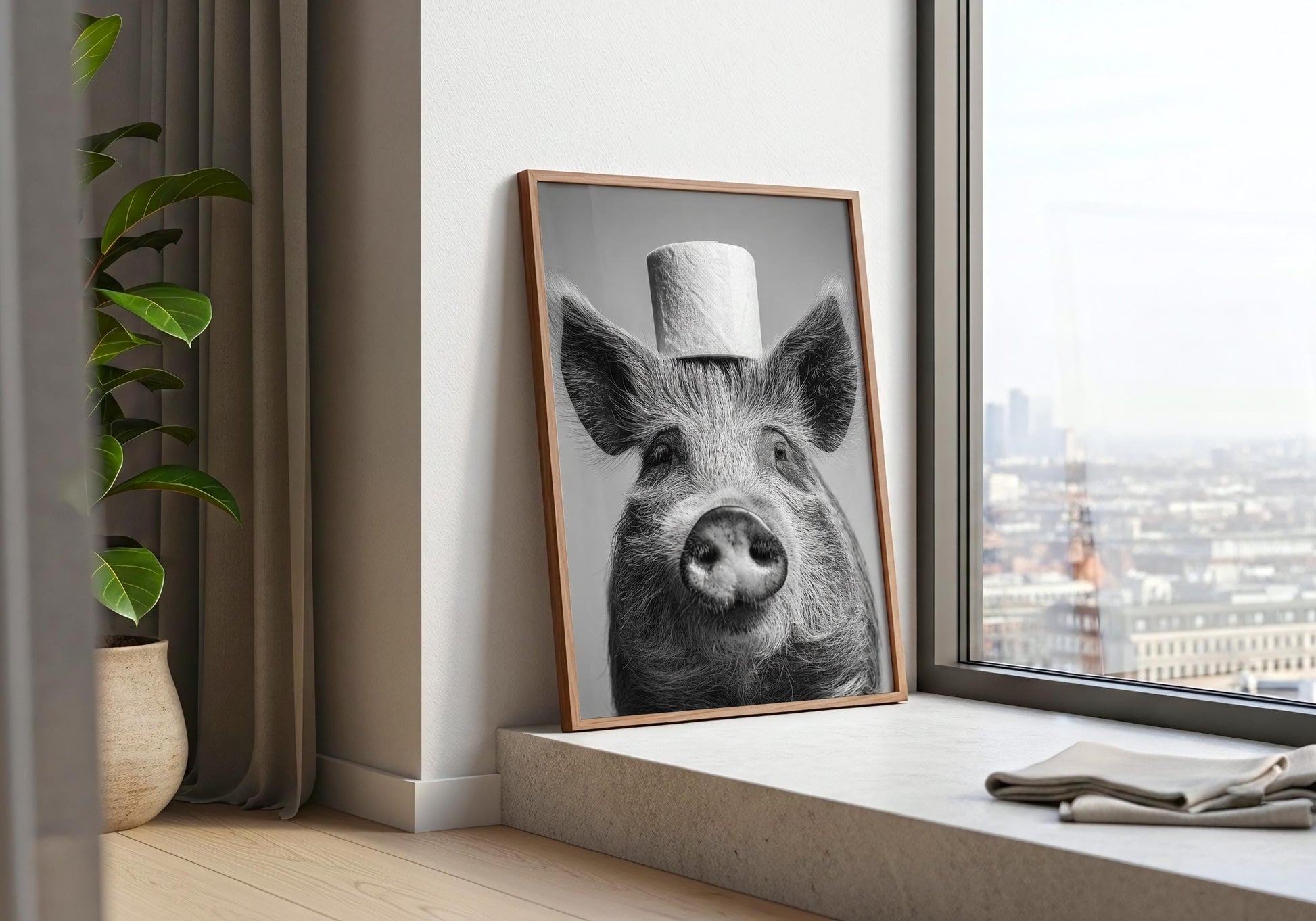Pig Wall Art - Funny Pig Print - Farmhouse Decor Lovers