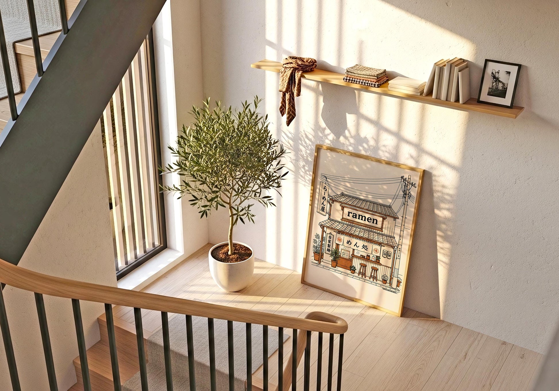 Japanese noodle house wall art for cozy modern home decor