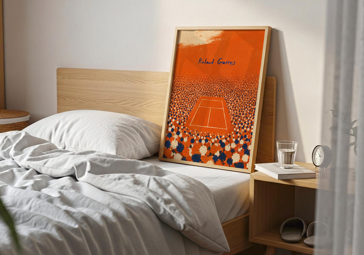 Contemporary sports poster inspired by iconic Paris tennis tournaments.