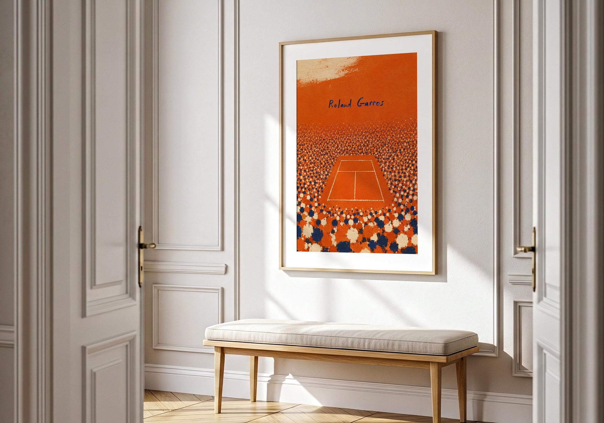 Tennis fan artwork capturing the energy and spectacle of centre court competition.