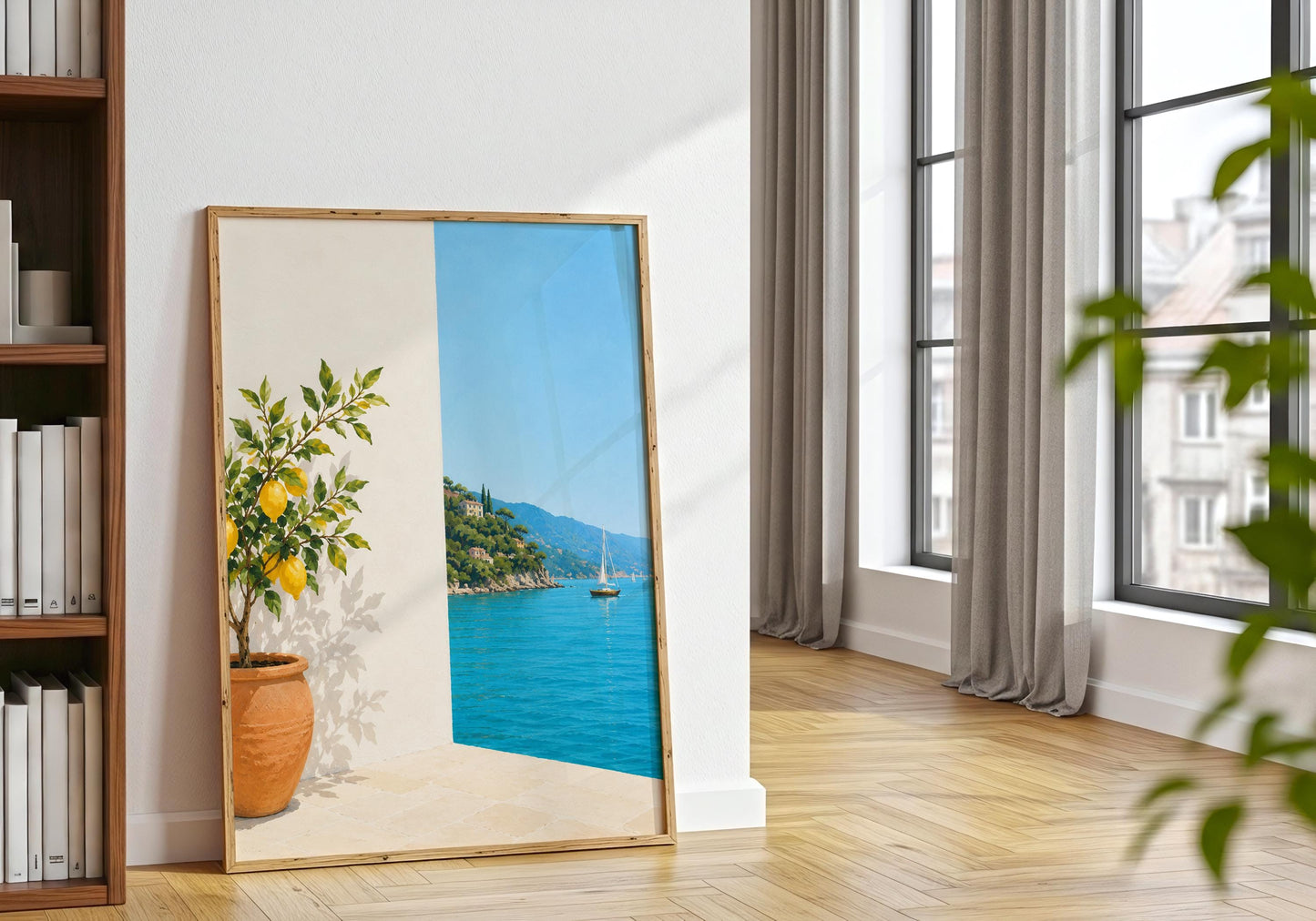 Museum-quality Mediterranean wall art carefully packaged for safe delivery.