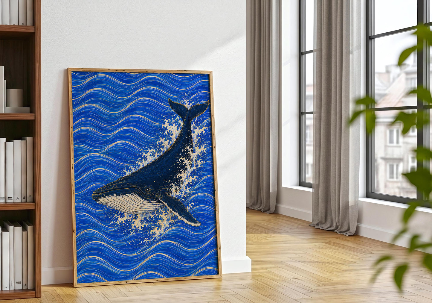 Marine life artwork symbolizing strength and freedom