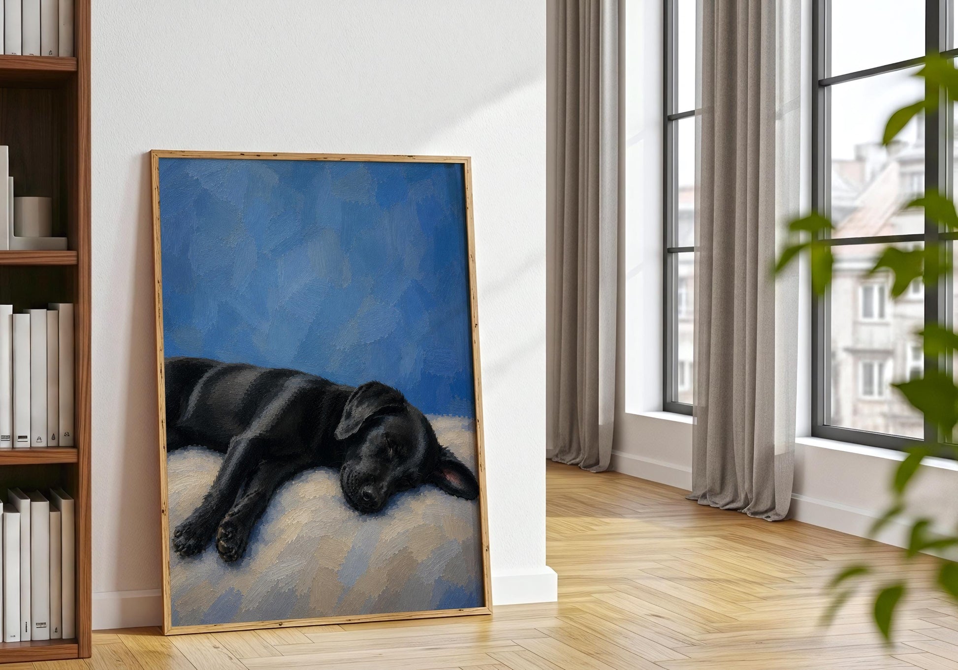 Black Labrador retriever print for animal lovers