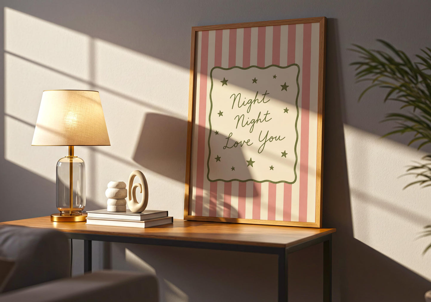Bedtime quote artwork for girls' bedrooms.
