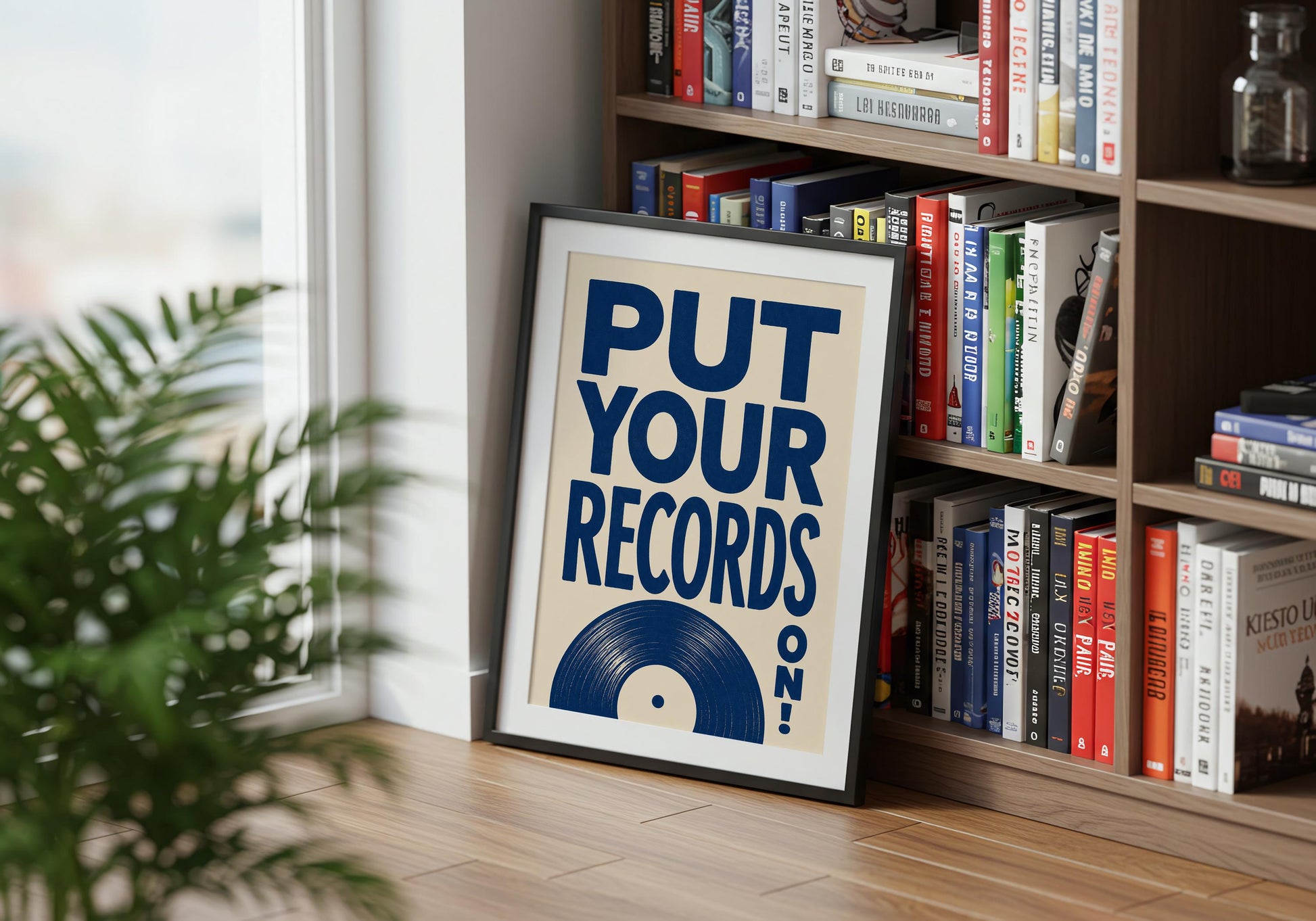 Retro typography print for music lovers and vinyl enthusiasts.