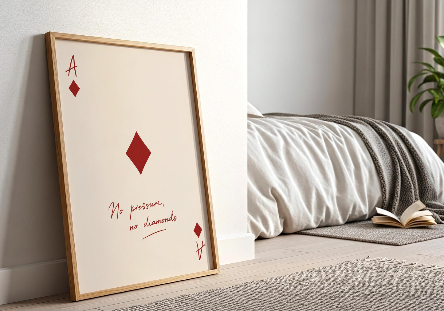 Fashion inspired red typography artwork.