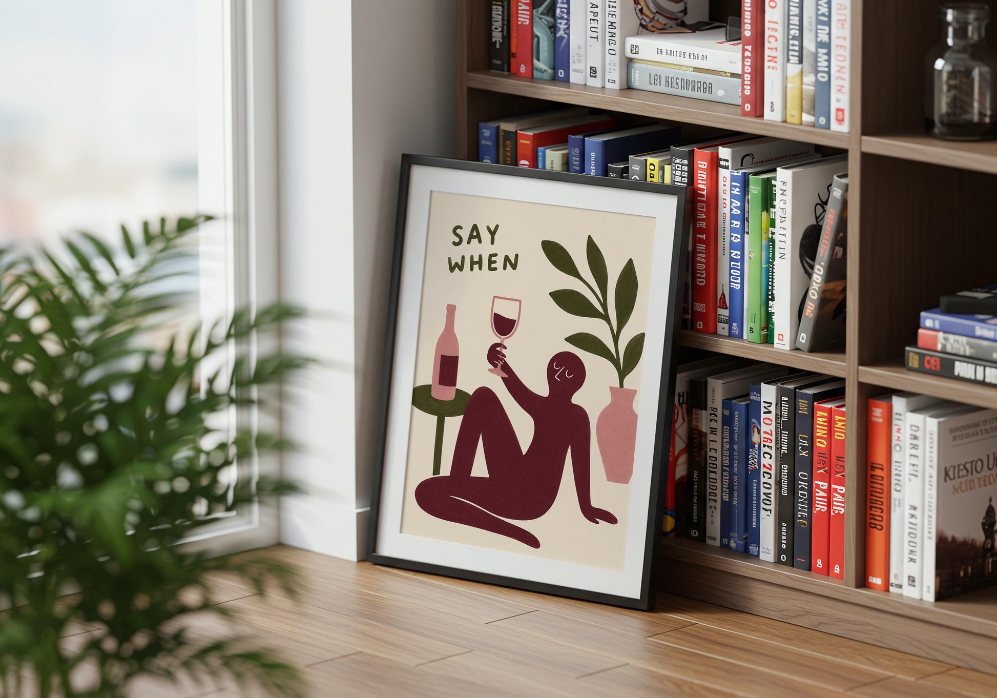 French bistro inspired kitchen wall print.