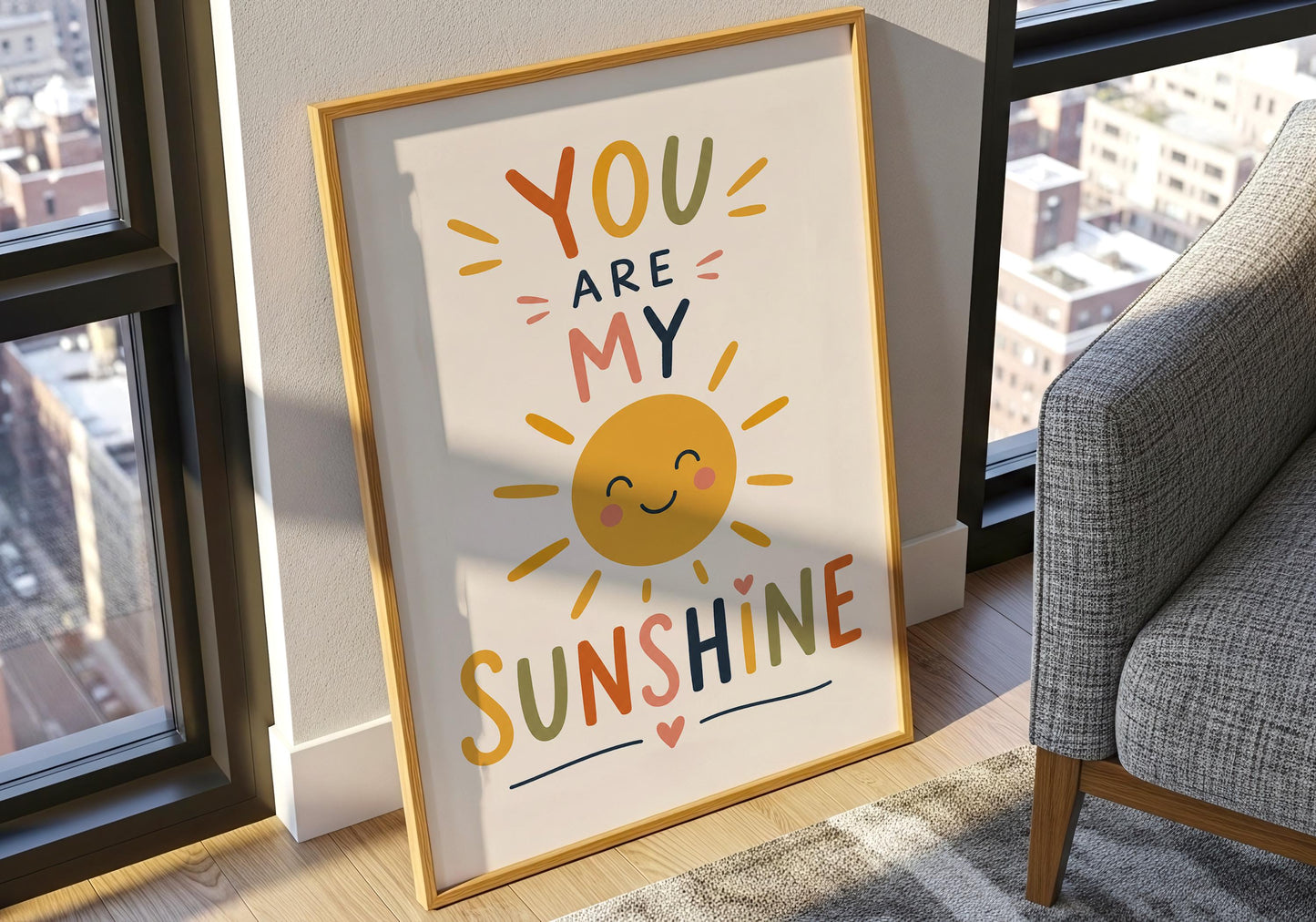 Nursery quote wall art for baby's bedroom or playroom.