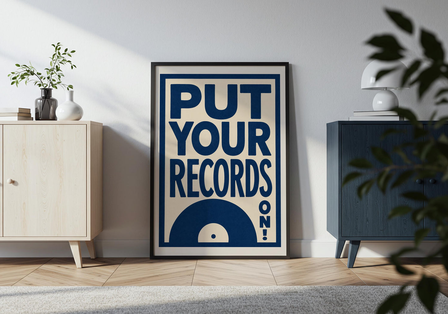 Contemporary vinyl decor print for DJs, musicians, and audiophiles.