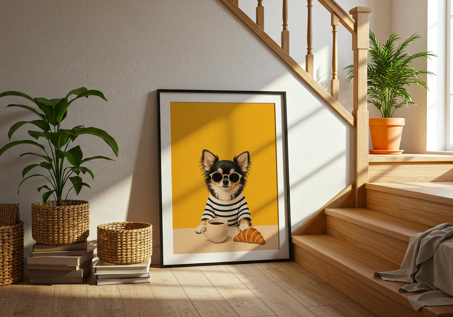 Cute Chihuahua print for modern living spaces.