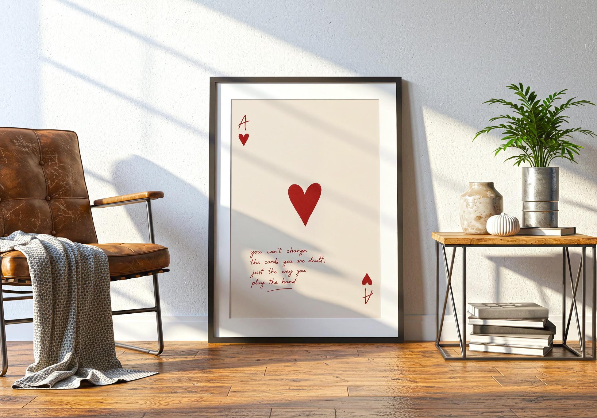 Anniversary gift print inspired by the Ace of Hearts.