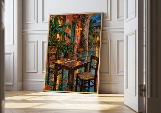 A light wood hero frame presents havana domino table after rain as havana courtyard pri in a clean interior.